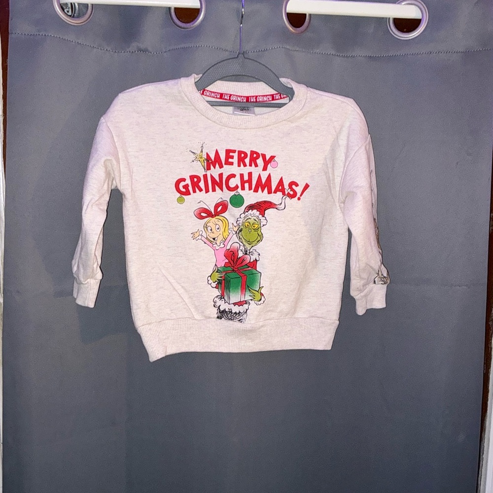 White and Red Grinchmas Sweater Pullover